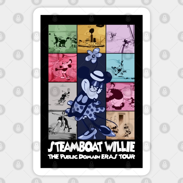 Steamboat Willie The Public Domain Eras Tour - 2 Magnet by Megadorim